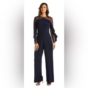 R&M Richards Navy Dressy Jumpsuit